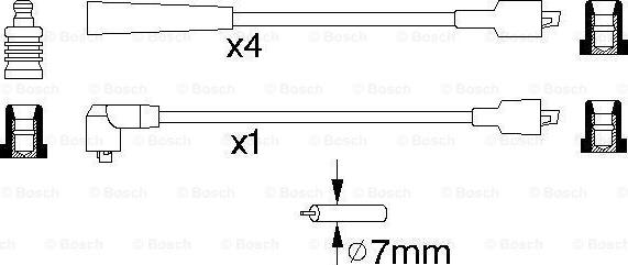 BOSCH 0 986 356 874 - Комплект проводів запалювання avtolavka.club