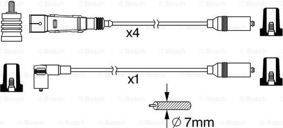 BOSCH 0 986 356 381 - Комплект проводів запалювання avtolavka.club