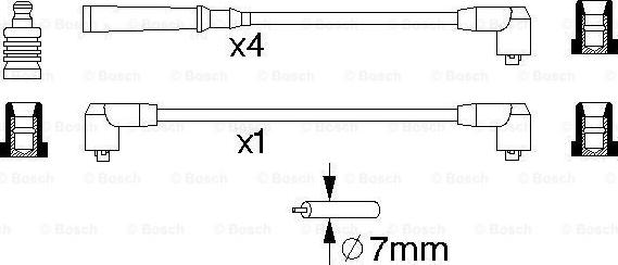 BOSCH 0 986 356 790 - Комплект проводів запалювання avtolavka.club