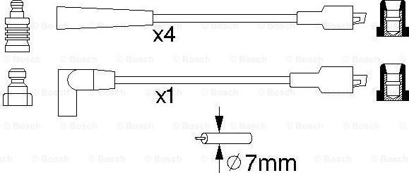 BOSCH 0 986 356 749 - Комплект проводів запалювання avtolavka.club