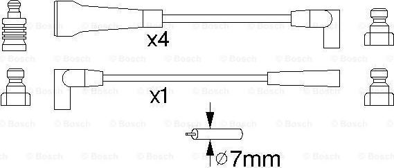 BOSCH 0 986 356 743 - Комплект проводів запалювання avtolavka.club