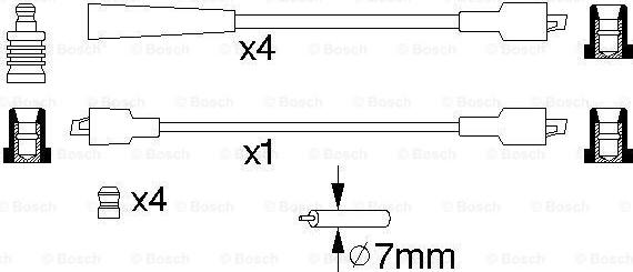 BOSCH 0 986 356 750 - Комплект проводів запалювання avtolavka.club