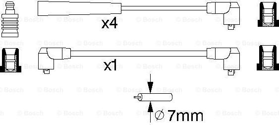 BOSCH 0 986 356 758 - Комплект проводів запалювання avtolavka.club