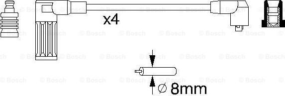 BOSCH 0 986 356 757 - Комплект проводів запалювання avtolavka.club