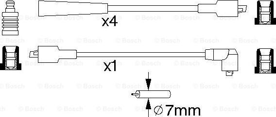 BOSCH 0 986 356 761 - Комплект проводів запалювання avtolavka.club