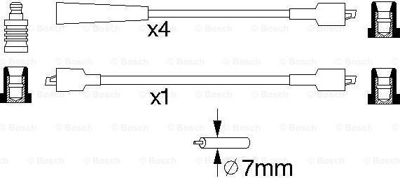 BOSCH 0 986 356 762 - Комплект проводів запалювання avtolavka.club