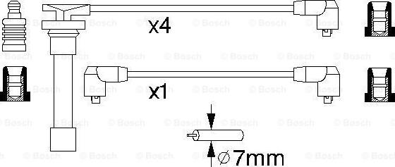 BOSCH 0 986 356 703 - Комплект проводів запалювання avtolavka.club