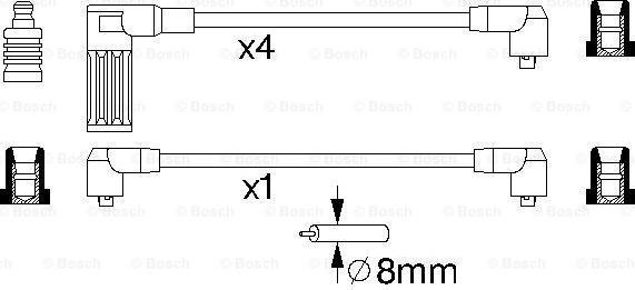 BOSCH 0 986 356 718 - Комплект проводів запалювання avtolavka.club