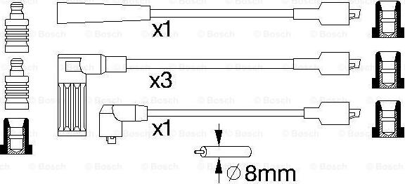 BOSCH 0 986 356 712 - Комплект проводів запалювання avtolavka.club