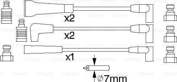 BOSCH 0 986 356 780 - Комплект проводів запалювання avtolavka.club