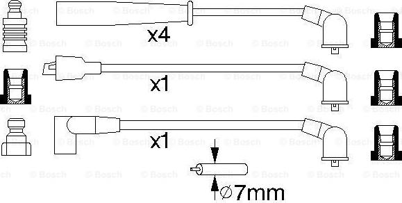 BOSCH 0 986 356 735 - Комплект проводів запалювання avtolavka.club