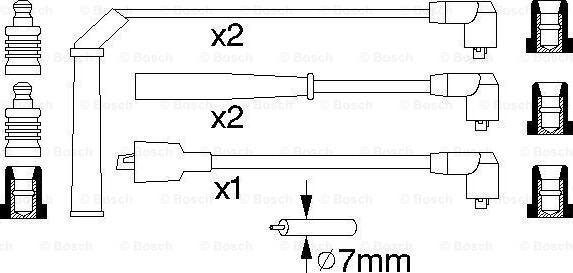 BOSCH 0 986 356 730 - Комплект проводів запалювання avtolavka.club