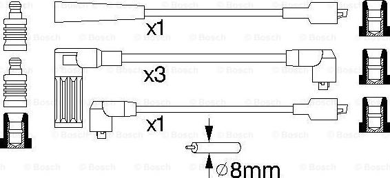 BOSCH 0 986 356 737 - Комплект проводів запалювання avtolavka.club