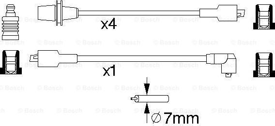 BOSCH 0 986 356 725 - Комплект проводів запалювання avtolavka.club