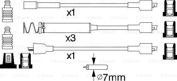 BOSCH 0 986 356 722 - Комплект проводів запалювання avtolavka.club