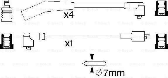 BOSCH 0 986 357 094 - Комплект проводів запалювання avtolavka.club