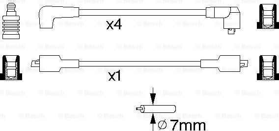 BOSCH 0 986 357 095 - Комплект проводів запалювання avtolavka.club