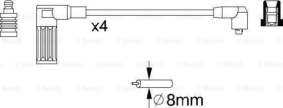 BOSCH 0 986 357 096 - Комплект проводів запалювання avtolavka.club