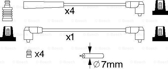 BOSCH 0 986 357 068 - Комплект проводів запалювання avtolavka.club