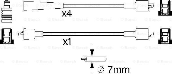 BOSCH 0 986 357 082 - Комплект проводів запалювання avtolavka.club