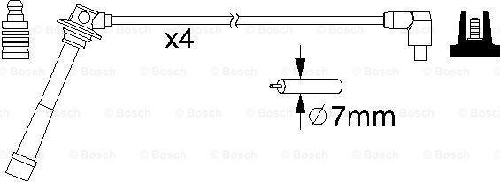 BOSCH 0 986 357 198 - Комплект проводів запалювання avtolavka.club