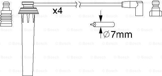 BOSCH 0 986 357 192 - Комплект проводів запалювання avtolavka.club