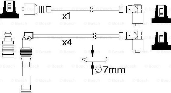 BOSCH 0 986 357 144 - Комплект проводів запалювання avtolavka.club