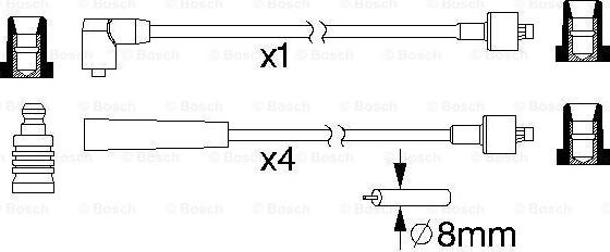 BOSCH 0 986 357 145 - Комплект проводів запалювання avtolavka.club