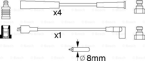 BOSCH 0 986 357 140 - Комплект проводів запалювання avtolavka.club