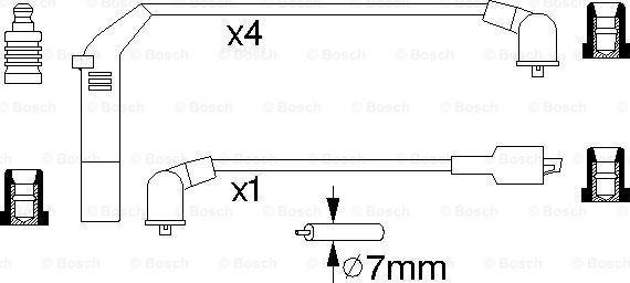 BOSCH 0 986 357 142 - Комплект проводів запалювання avtolavka.club