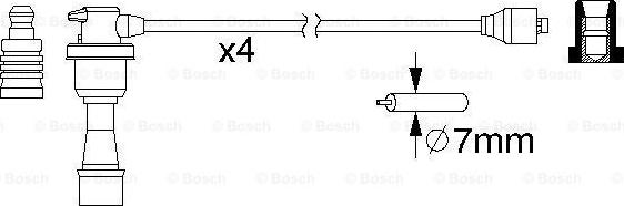 BOSCH 0 986 357 151 - Комплект проводів запалювання avtolavka.club