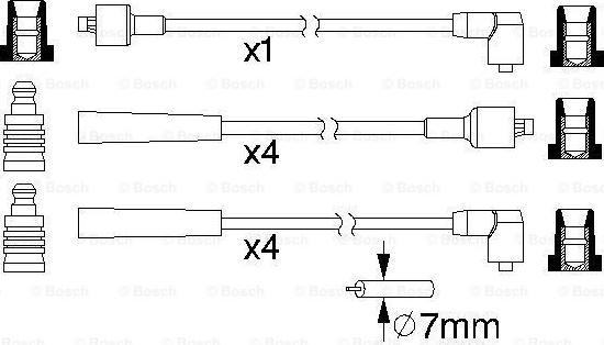 BOSCH 0 986 357 104 - Комплект проводів запалювання avtolavka.club