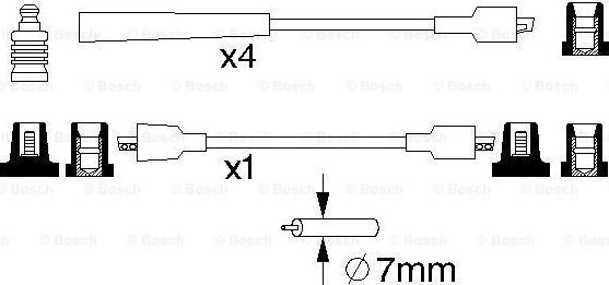 BOSCH 0 986 357 105 - Комплект проводів запалювання avtolavka.club