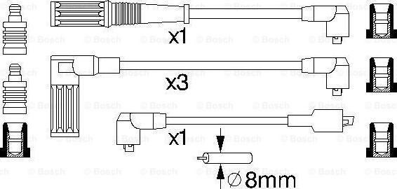 BOSCH 0 986 357 119 - Комплект проводів запалювання avtolavka.club