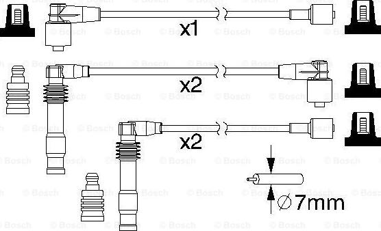 BOSCH 0 986 357 189 - Комплект проводів запалювання avtolavka.club