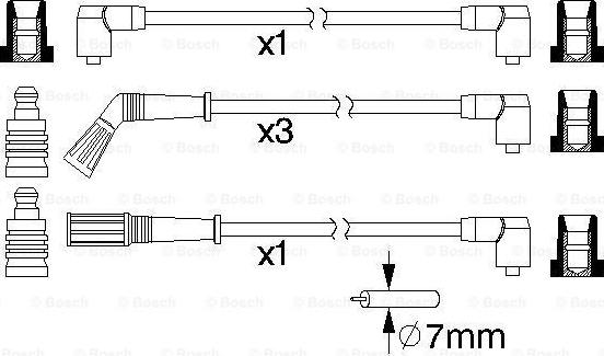 BOSCH 0 986 357 183 - Комплект проводів запалювання avtolavka.club