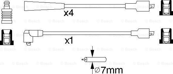 BOSCH 0 986 357 138 - Комплект проводів запалювання avtolavka.club