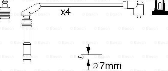 BOSCH 0 986 357 126 - Комплект проводів запалювання avtolavka.club