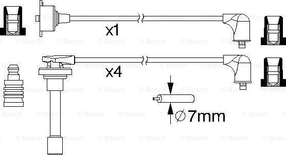 BOSCH 0 986 357 173 - Комплект проводів запалювання avtolavka.club