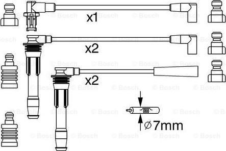 BOSCH 0 986 357 243 - Комплект проводів запалювання avtolavka.club