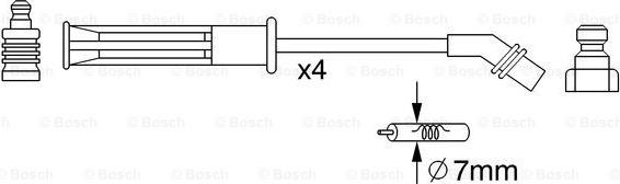 BOSCH 0 986 357 252 - Комплект проводів запалювання avtolavka.club