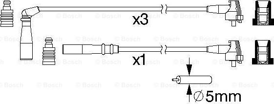 BOSCH 0 986 357 206 - Комплект проводів запалювання avtolavka.club