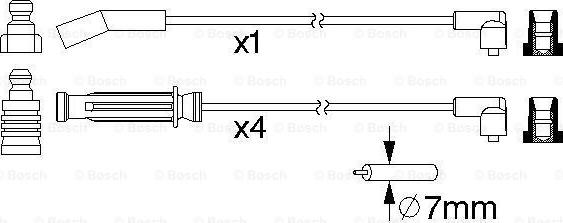 BOSCH 0 986 357 212 - Комплект проводів запалювання avtolavka.club