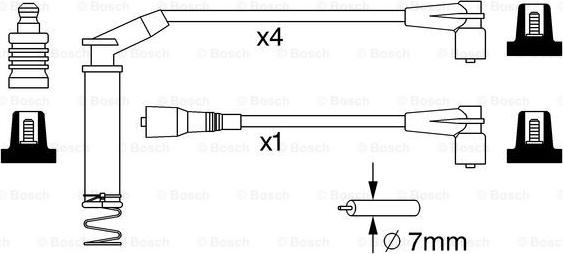 BOSCH 0 986 357 281 - Комплект проводів запалювання avtolavka.club