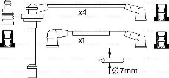 BOSCH 0 986 357 282 - Комплект проводів запалювання avtolavka.club