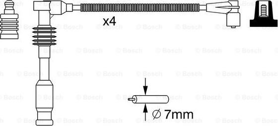 BOSCH 0 986 357 234 - Комплект проводів запалювання avtolavka.club