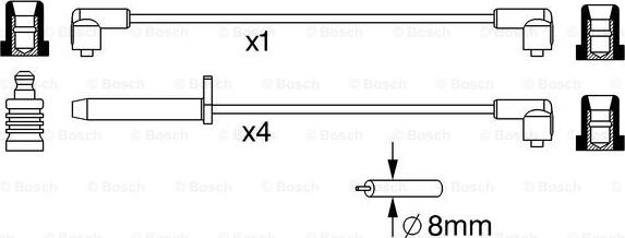 BOSCH 0 986 357 235 - Комплект проводів запалювання avtolavka.club