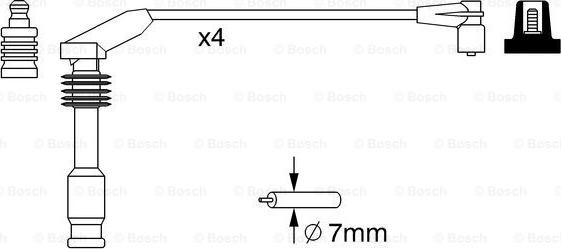 BOSCH 0 986 357 226 - Комплект проводів запалювання avtolavka.club