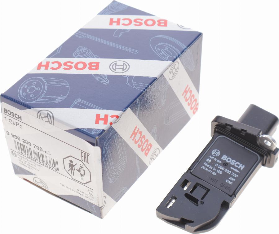 BOSCH 0 986 280 700 - Датчик потоку, маси повітря avtolavka.club