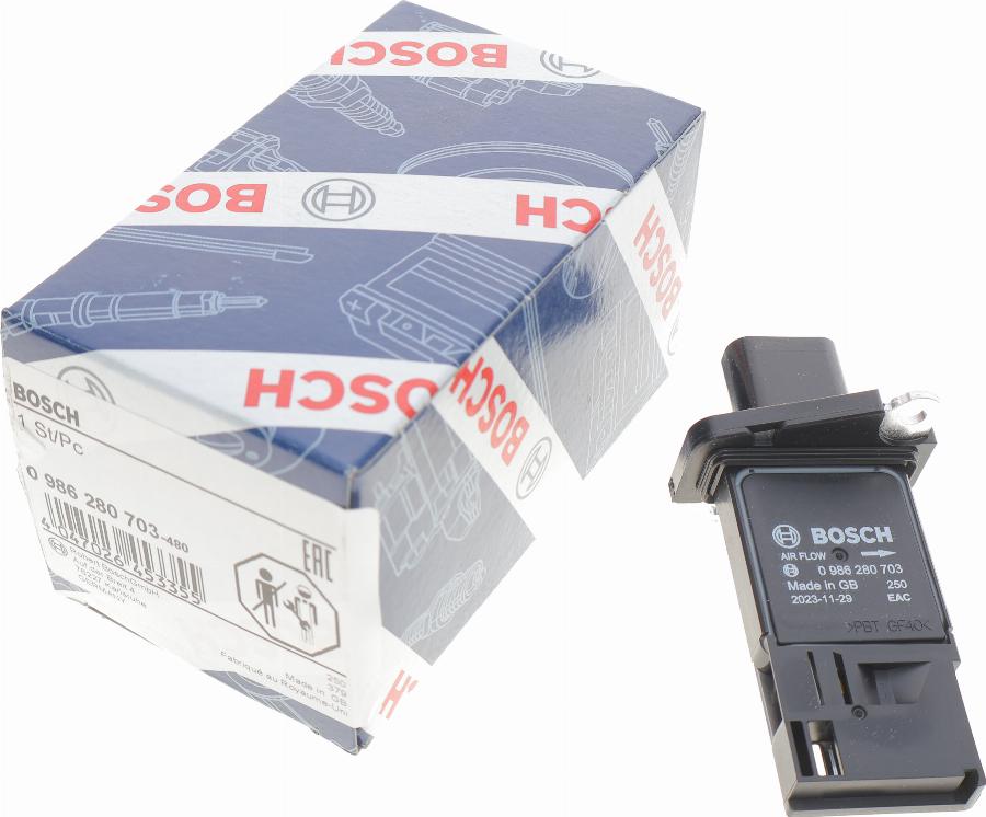 BOSCH 0 986 280 703 - Датчик потоку, маси повітря avtolavka.club